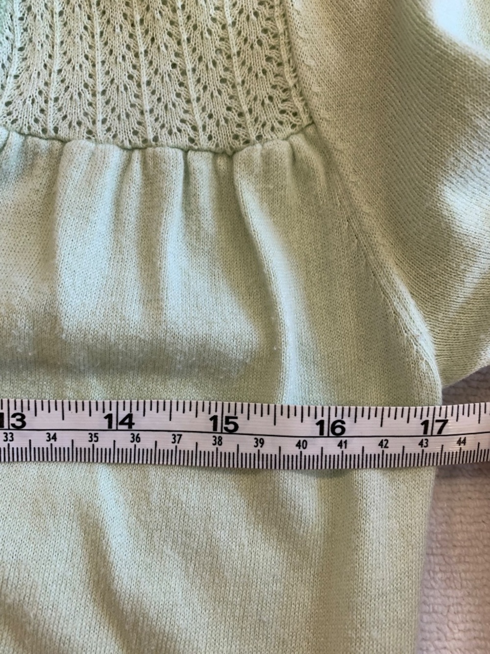 Icône Simons Mint Green Lightweight Cardigan Spring Summer Fresh Knit Size S - Picture 8 of 11